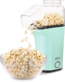 DASH Fresh Pop Popcorn Maker – Oil-Free, Air Popcorn Popper – With Measuring Cup & Recipe Guide – Perfect for Movie Nights – 16 Cups, Aqua