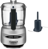 Cuisinart Mini-Prep Plus Food Processor, 24-Ounce Mini Food Processor to Chop Herbs, Vegetables, and Hard Cheese, 24-Ounce Work Bowl, Reversible Stainless Steel Blade, DLC-2ABC, Brushed Chrome/Nickel