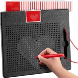 Large Magnetic Drawing Board for Kids & Toddlers with Beads and Stylus Pen