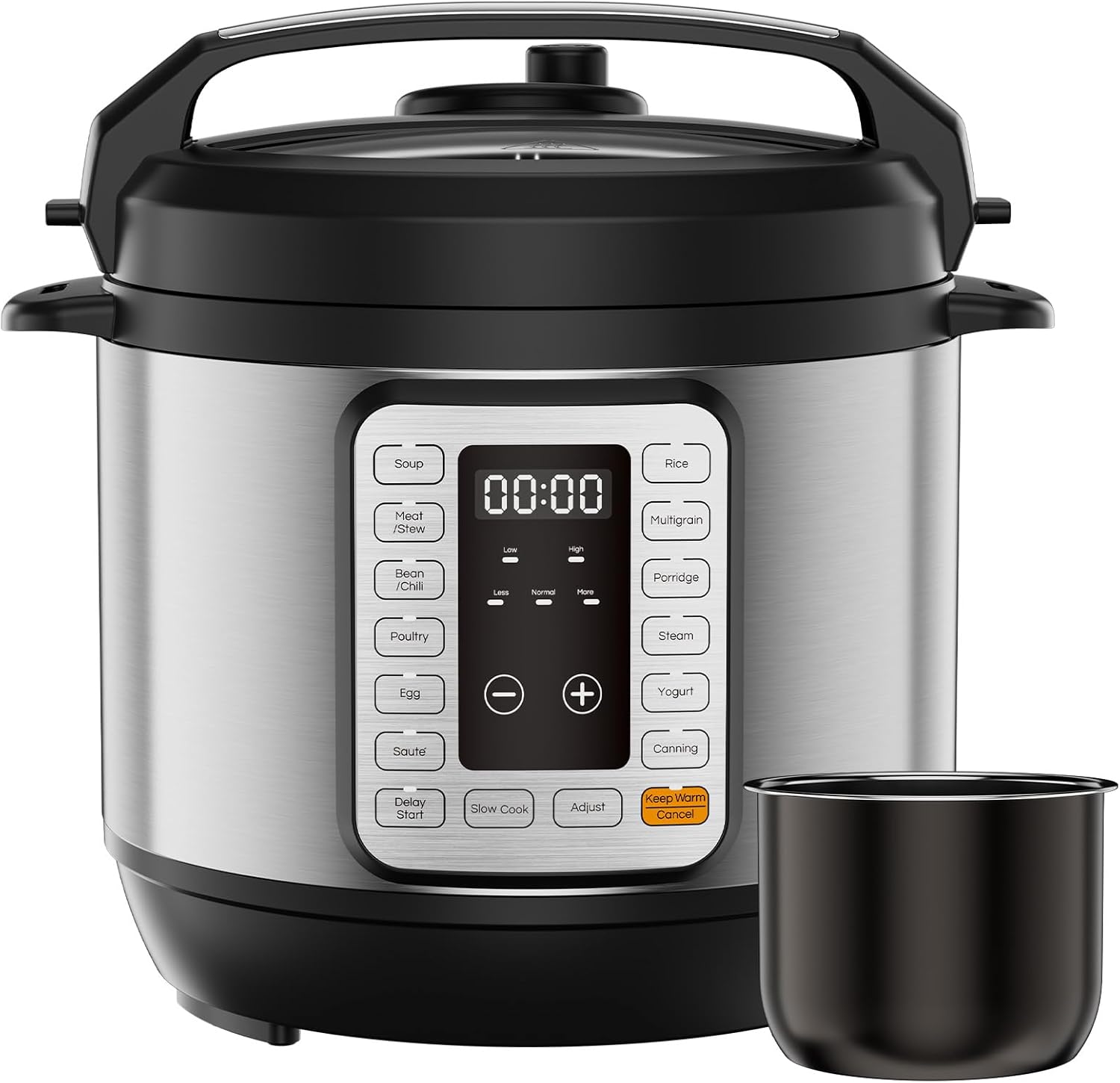 DUMOS 16-in-1 Electric Pressure Cooker, 6QT Multi Cooker, Silver | 12 One-Touch Presets, Soup Steam Yogurt and More, Ceramic Inner Pot Delay Start & Keep Warm, Includes Recipe Guide
