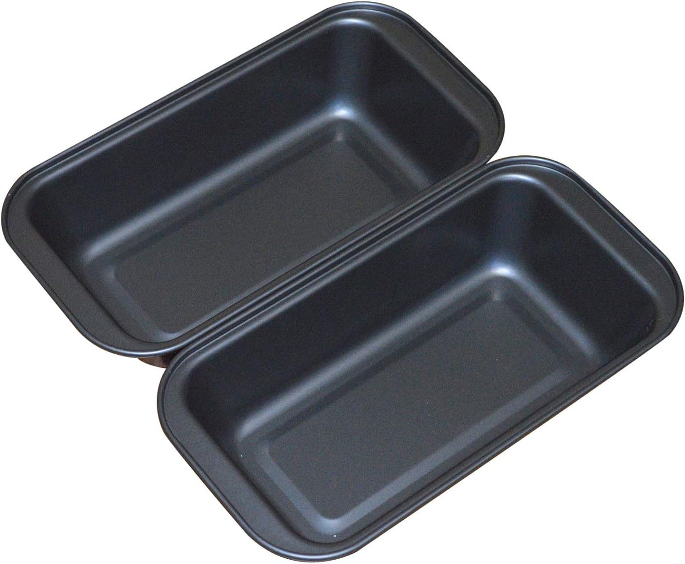 Mingcao Nonstick Loaf Pan, 8.5 x 4.5 Inch Carbon Steel Toast Pan for Baking Bread with Oven, Gray Set of 2