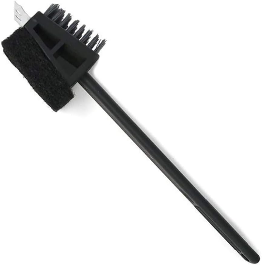 Norpro Heavy Duty Grill Brush with Scraper and Scour Pad, 14.5″, Nylon Bristles