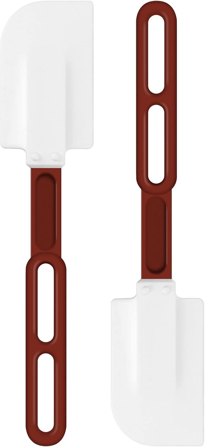 High-Temp Silicone Spatulas, 10” Commercial Spatula 500°F Heat-Resistant Non-Stick Silicone Scraper, Set of 2 (10-Inch, NSF)