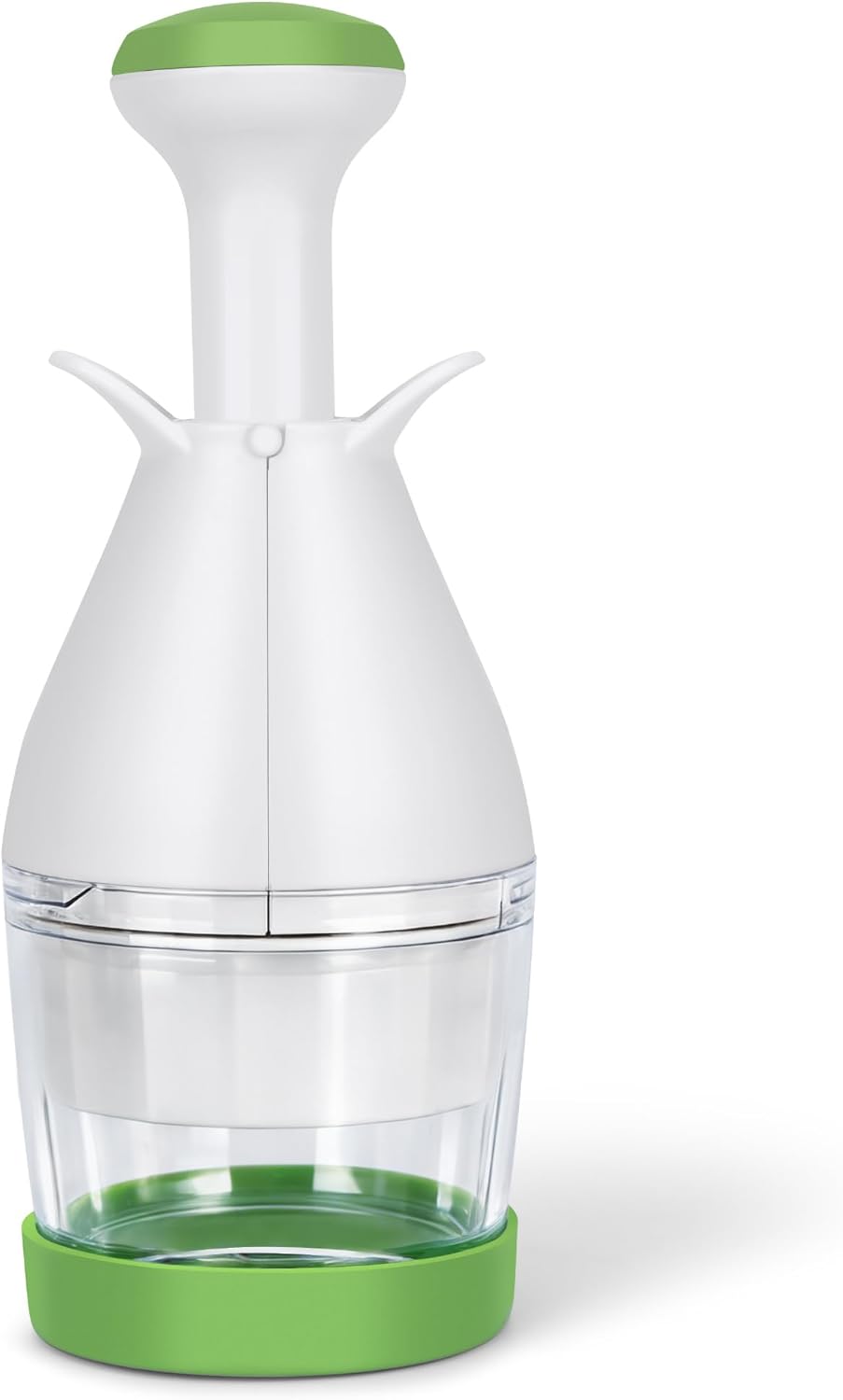 IVYROLL Vegetable Chopper, Manual Food Chopper for Onion, Garlic, Nuts and Veggies, Hand-Powered Vegetable Cutter, Dishwasher Safe, Stainless Steel Blades