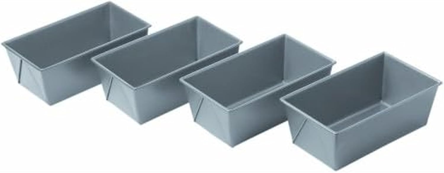 Chicago Metallic Commercial II Non-Stick Mini Loaf Pan Set, 6-Inch-by-3.5-Inch, 4-Count