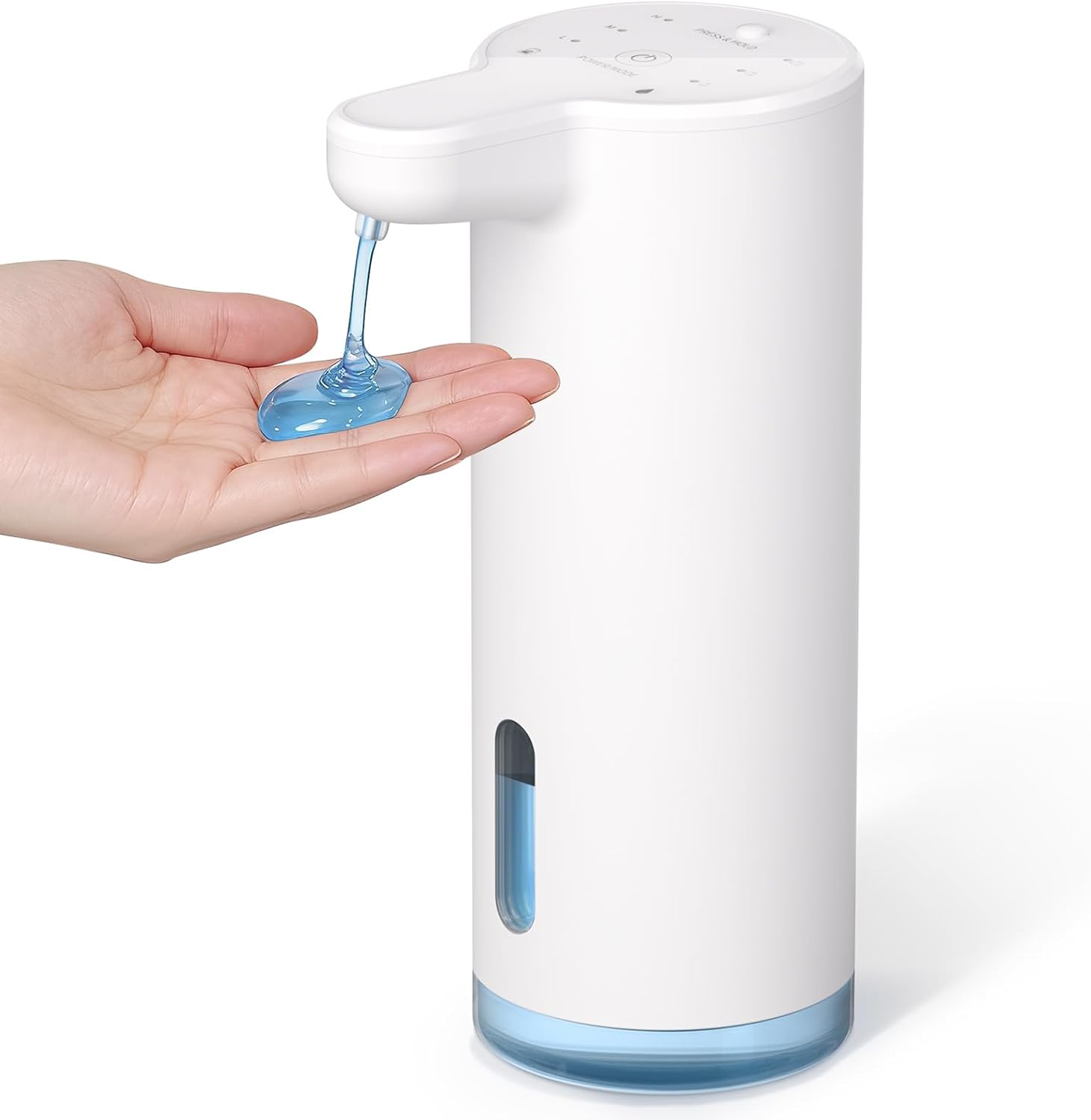 Seawah Automatic Soap Dispenser Touchless(Upgrade Auto & Manual Dual Modes), Quiet Design, IPX7, Adjustable Volume, Rechargeable, Thick & Thin Dish/Hand Soap Compatible for Bathroom & Kitchen
