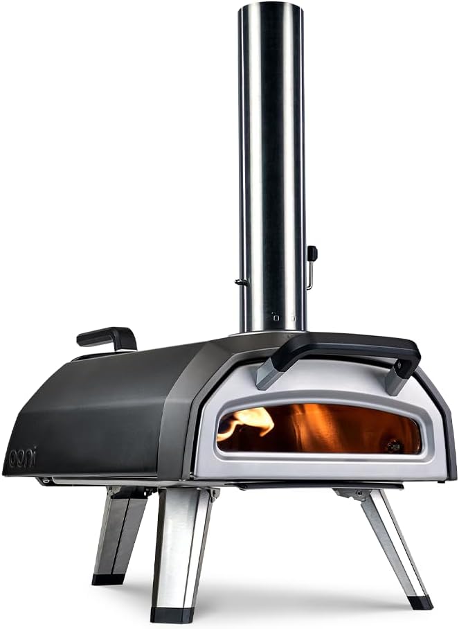 Ooni Karu 2 Multi-Fuel Outdoor Pizza Oven – Wood and Gas Outdoor Pizza Oven with Pizza Stone & Intergrated Thermometer, Pizza Oven Outdoor, Dual Fuel 12 Inch Pizza Maker, Outdoor Cooking Grill