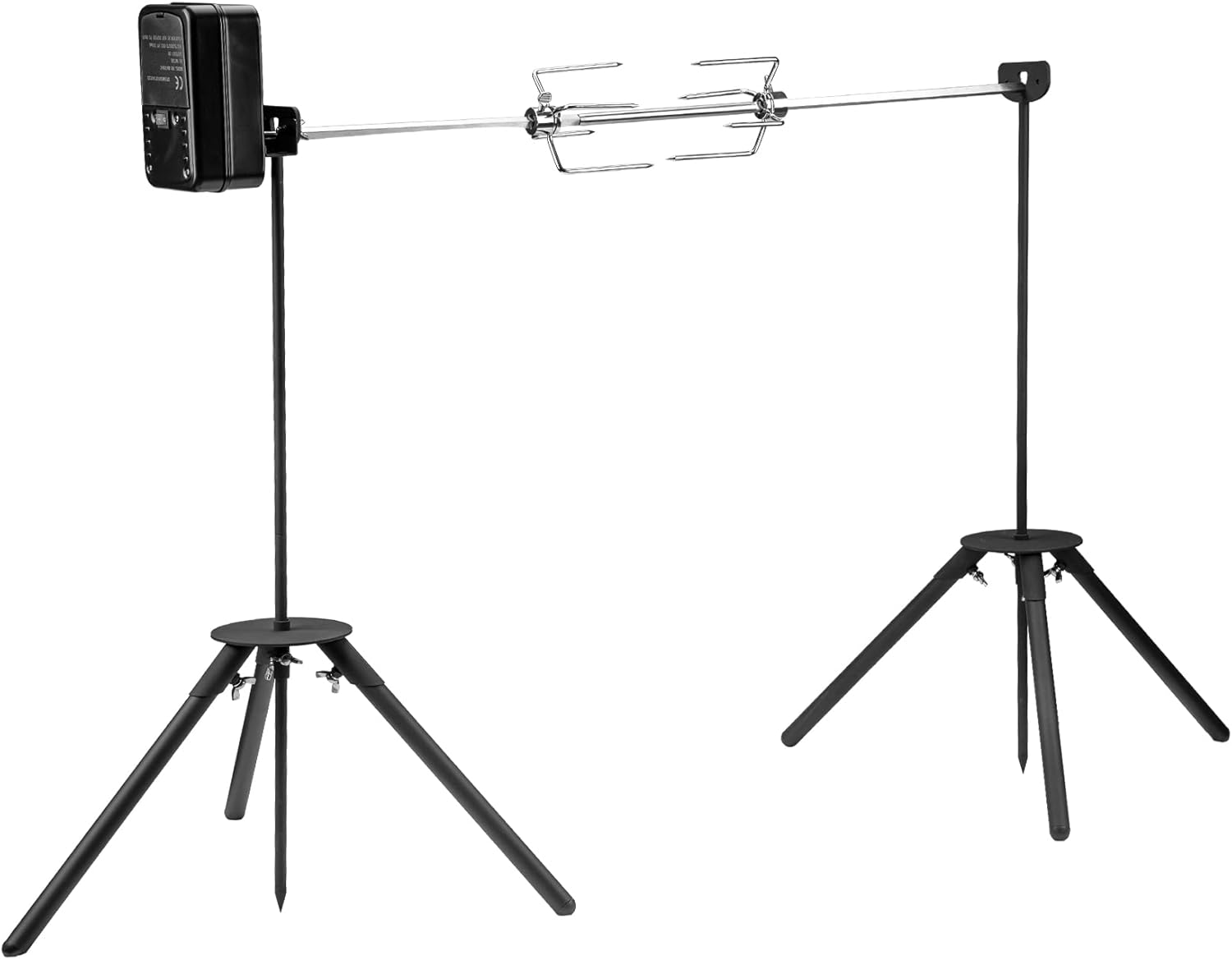 only fire Spit Rotisserie Outdoor Camp Grill with Support Legs for Outdoor Campfire Grilling – 35×5/16″ Square Spit Rod