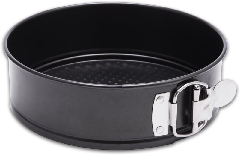 HIWARE 9 Inch Non-stick Cheesecake Pan Springform Pan with Removable Bottom/Leakproof – Black