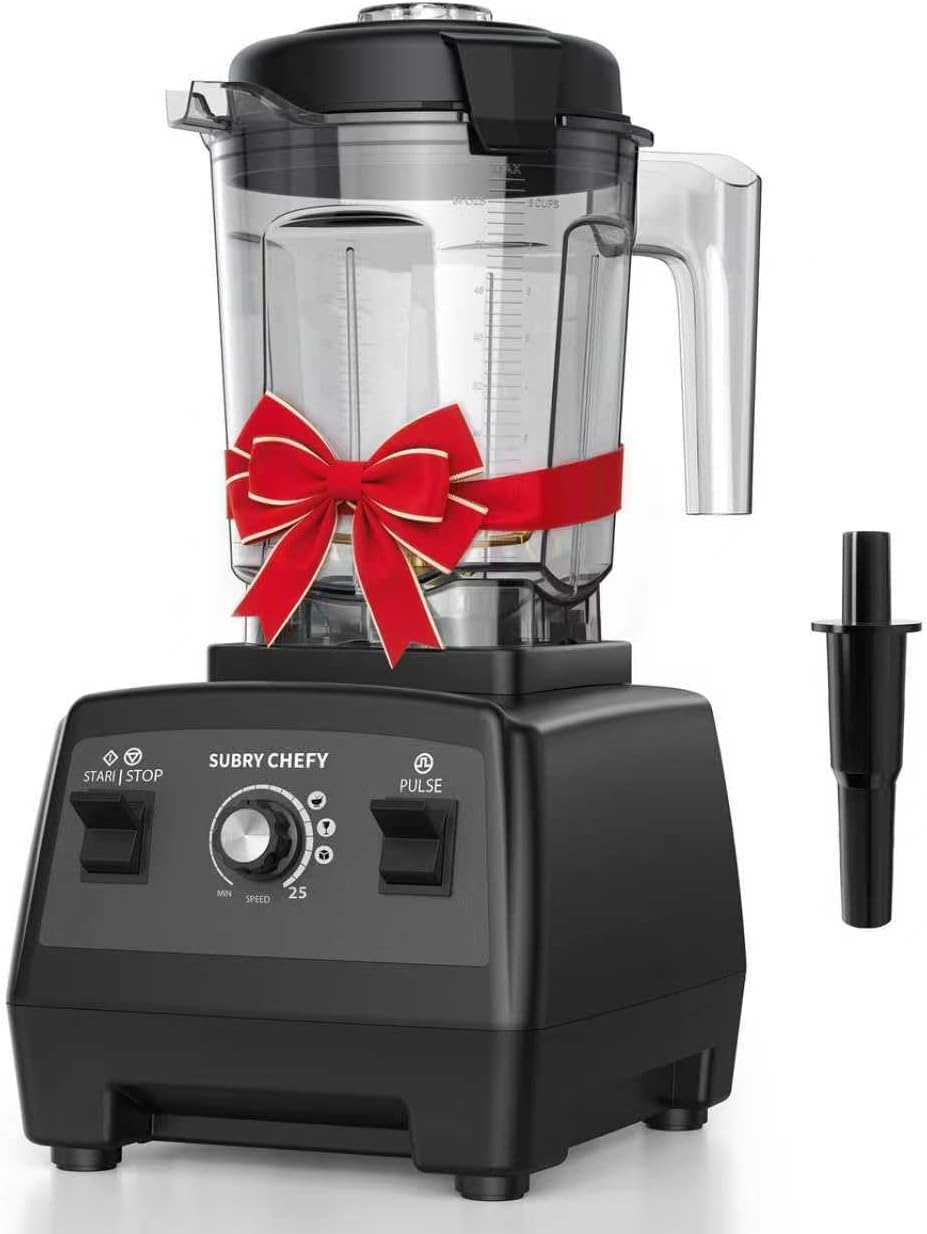 Countertop Blender Pro 2000W, Professional High-Speed Blender with Powerful Brushless Motor, 25-Speed, 68oz, Heavy Duty Kitchen Blender for Smoothies, Ice Crushing & Food Prep, Black