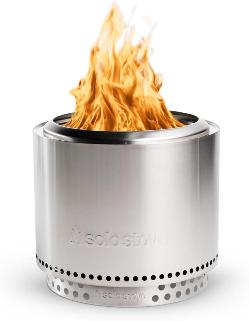 Solo Stove Bonfire with Stand | 19.5″ Smokeless Fire Pit, Removable Ash Pan | Portable Stainless Steel Wood Burning Outdoor Fireplace, Ideal for 4–6 People, 21.75 lbs