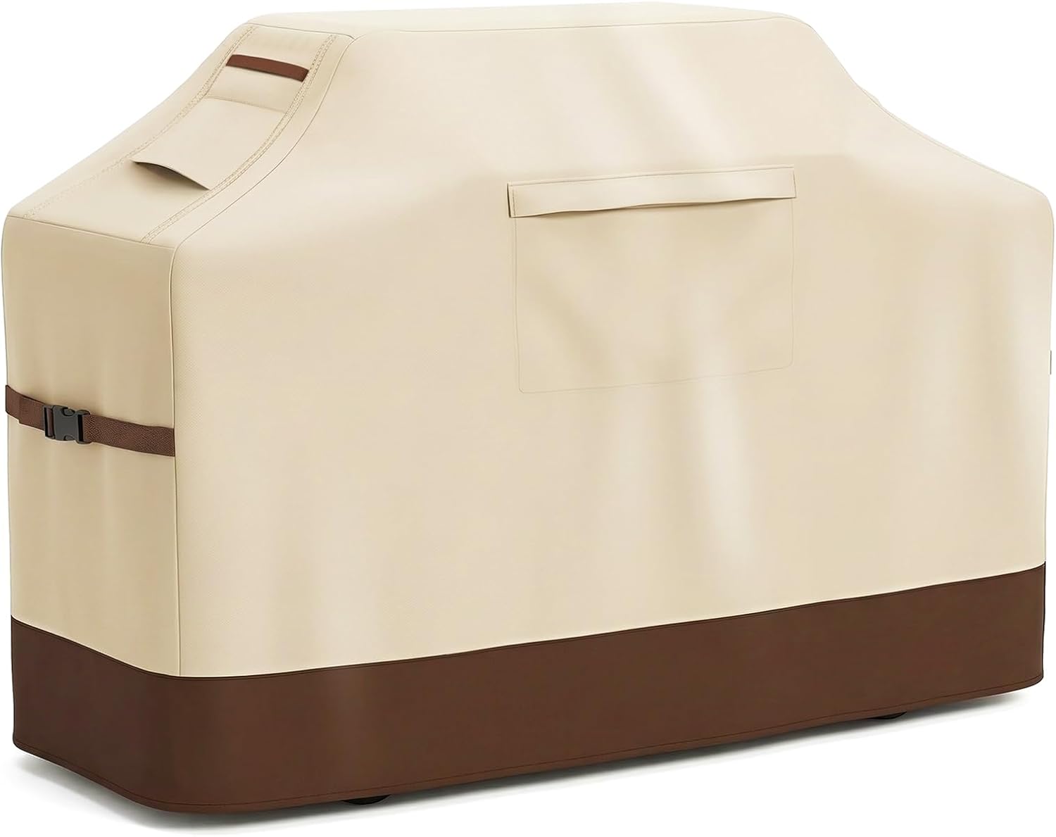 Vailge Grill Cover for Outdoor Grill, 58-inch Waterproof BBQ Cover,600D Heavy Duty Gas Grill Cover, UV & Dust & Rip & Fading Resistant,Suitable for Weber, Brinkmann, Char Broil Grills and More,Beige