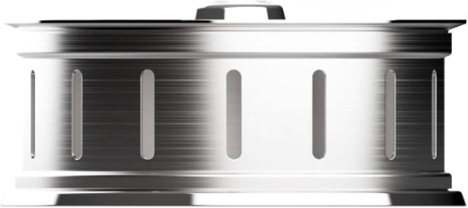 Bar B Krew Hubcap Smoker Box For Gas Grills, 5″ x 2″ Stainless Steel Wood Chip Smoker