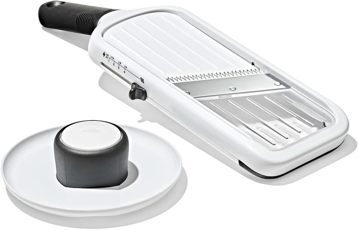OXO Good Grips Precision Handheld Mandoline, Mandoline Slicer, Adjustable Thickness Vegetable Slicer for Everyday Prep