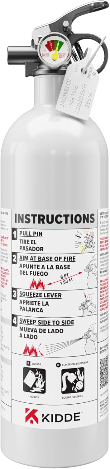 Kidde Fire Extinguisher for Boats, Single-Use 5BC