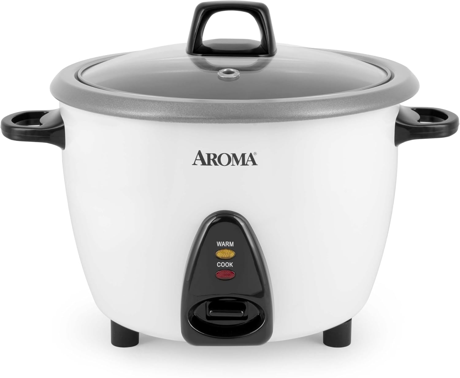 AROMA Rice Cooker, 10-Cup (Uncooked) / 20-Cup (Cooked), Steamer, Auto Keep Warm, Soup Maker, Oatmeal Cooker, Large Rice Cooker, 5 Qt, White, ARC-360-NGP