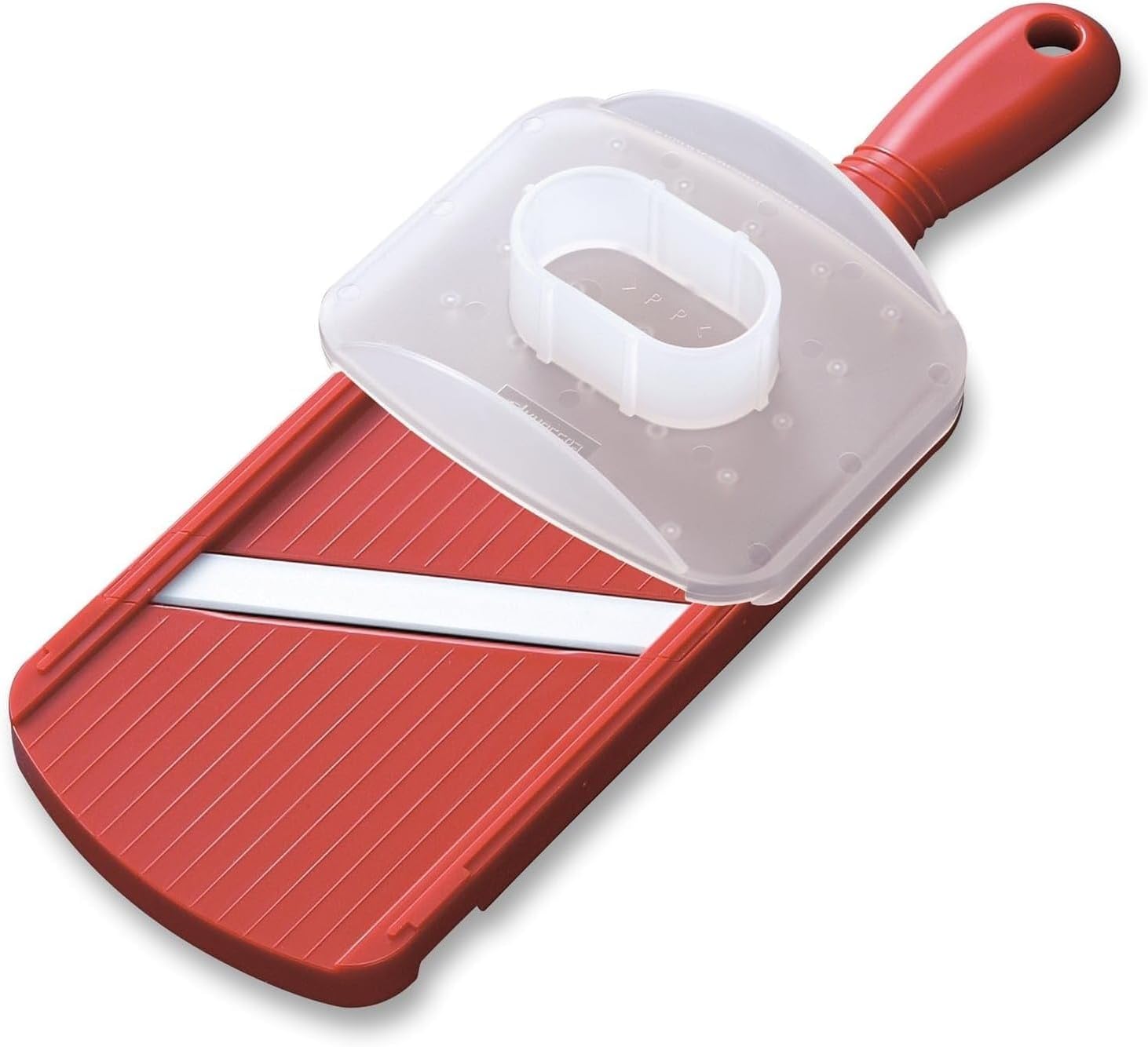 Kyocera Advanced Ceramic Adjustable Mandoline Vegetable Slicer w/ Handguard-Red 11″ x 4″