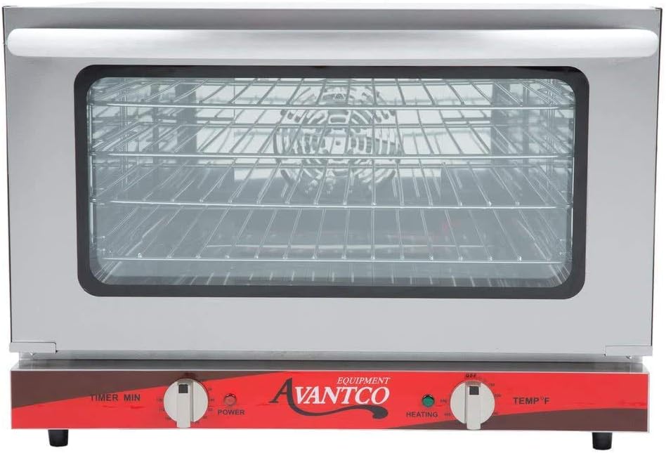 Avantco CO-16 Half Size Countertop Convection Oven, 1.5 Cu. Ft. – 120V, 1600W