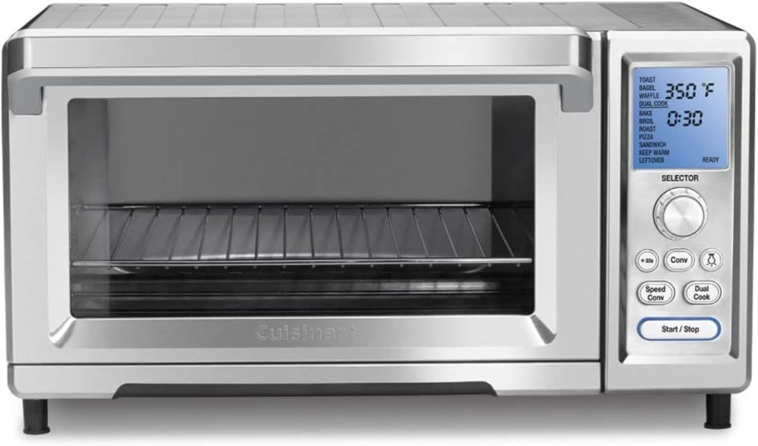 Cuisinart Chef’s Convection Toaster Oven, 1800-Watt Electric Oven with 15 Cooking Functions, Fits 13″ Pizza, 9″x13″ Baking Pan, and Full-Size Chicken, Nonstick Interior, TOB-260N1NAS, Stainless Steel