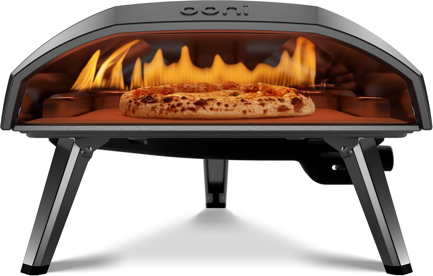 Ooni Koda 16 Propane Gas Pizza Oven – 16″ Gas Powered Outdoor Oven with 28 mBar Regulator and Gas Hose, Gas Powered Portable Pizza Oven – Foundry Black