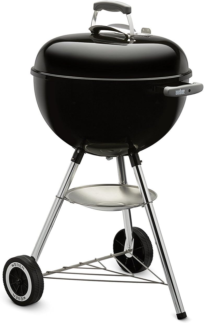 Weber Original Kettle Charcoal Grill, 18-Inch, Black – Classic Outdoor BBQ Grill with One‑Touch™ Cleaning System & Precise Temperature Control Dampers