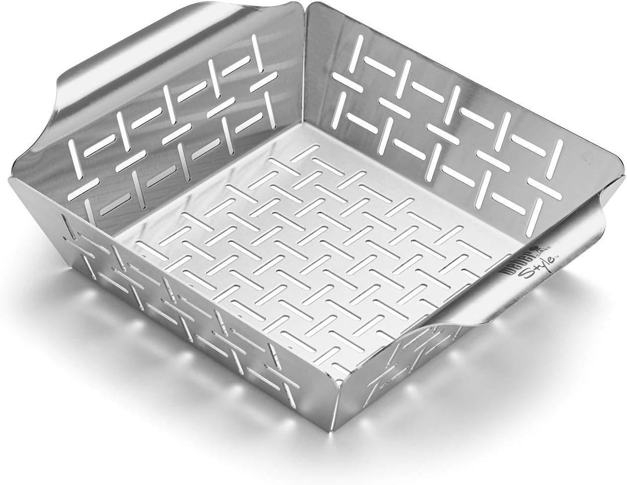 Weber Style Small Stainless Steel Vegetable Basket – Durable Grill Basket for Side Dishes, Fits All Weber Grills, Silver – Grill Accessory