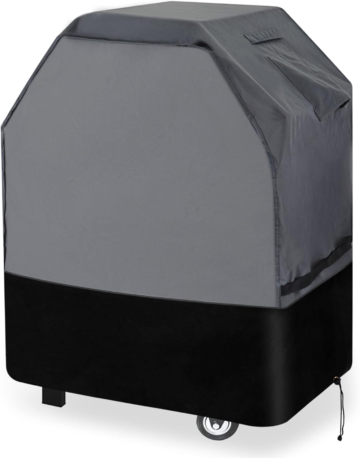Heavy Duty Grill Cover 32 Inch, 600D Oxford Water Resistant UV & Fade Resistant BBQ Cover for Weber Char-Broil Dyna Glo Nexgrill Charcoal Gas Grill (32”W x 25”D x 43”H, Gray/Black)