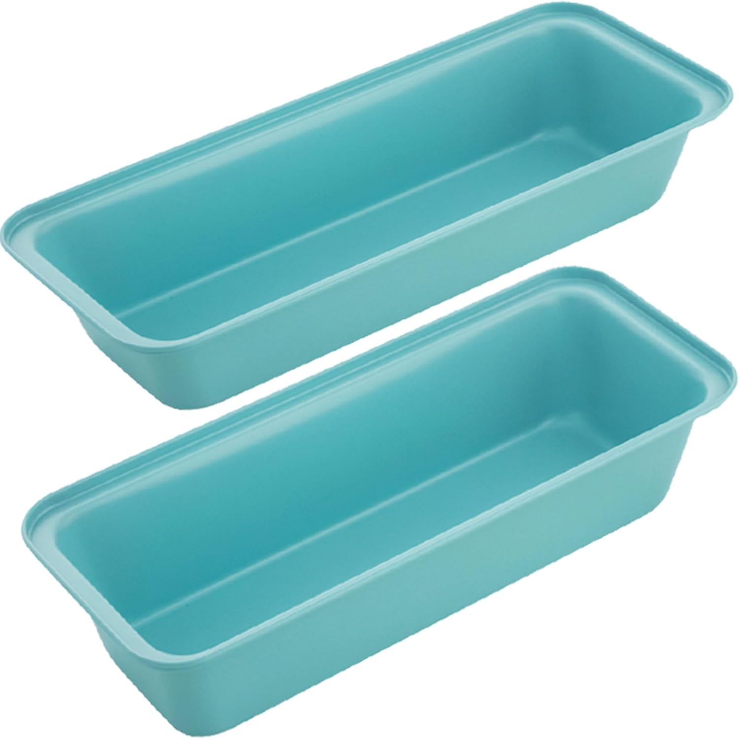 2-Pack 13×5 Inch Loaf Pan, Nonstick Carbon Steel for Easy Release, Long Bread Pan for Homemade Sourdough, Banana Bread, Meatloaf & Pound Cake, PTFE & PFOA Free