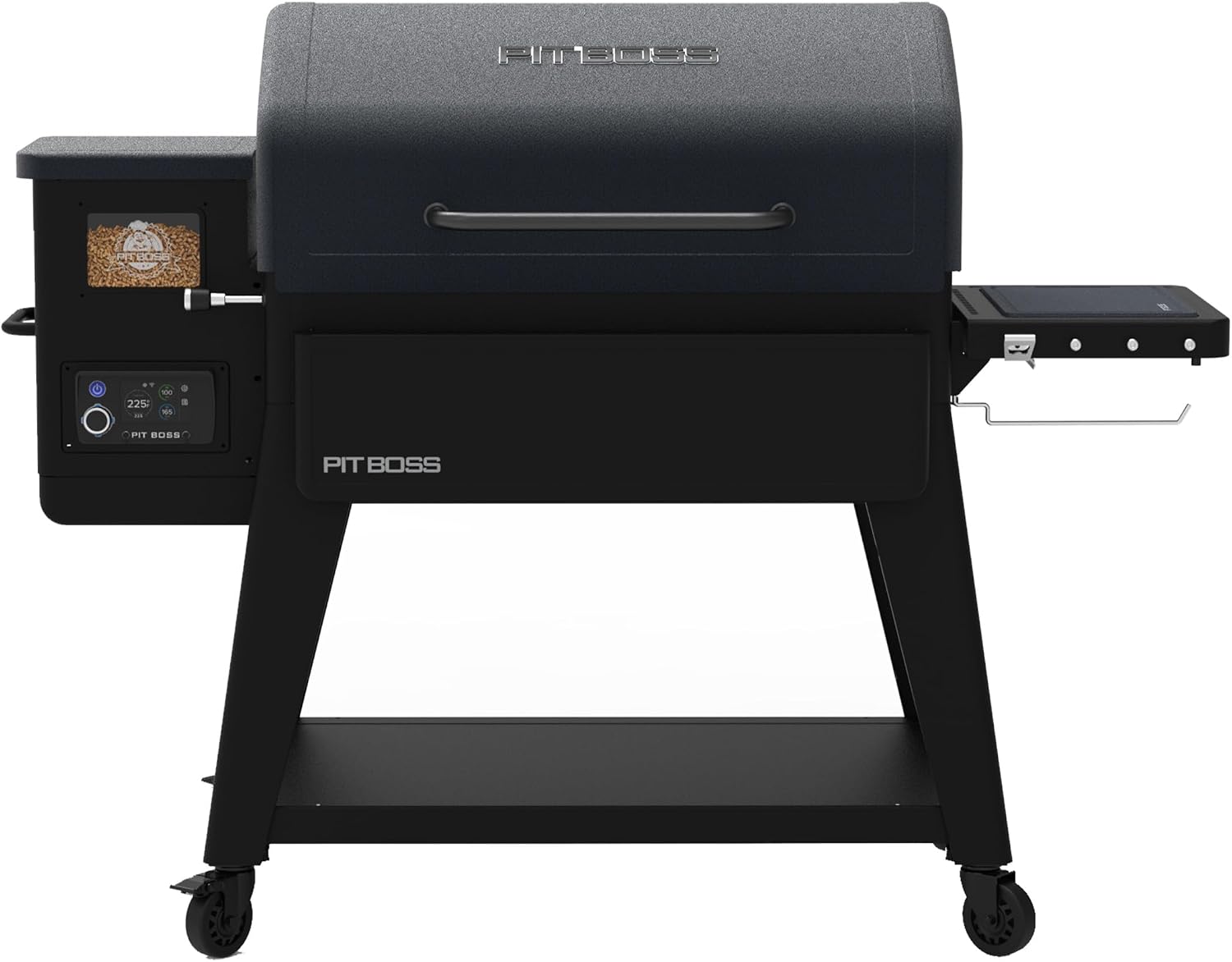 Pit Boss 1600 Navigator Series WiFi & Bluetooth Wood Pellet Grill & Smoker, Flame Broiler and Touchscreen Controller, 1,593-Sq. in. Cook Space, 180°F to 500°F Temp Range, Meat Probe, 30 lb. Hopper