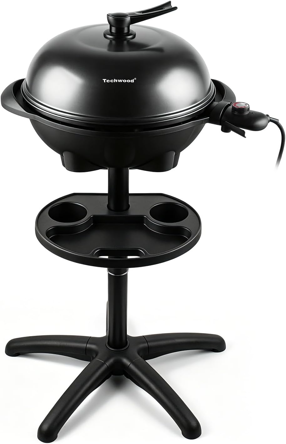 Electric Grill Outdoor, Techwood 2-in-1 Electric BBQ Grill, 1750W Portable Removable Stand Grill with Adjustable Heat & Drip Tray, Adjustable Heat for Party, Patio & Backyard, Stand/Tabletop Options
