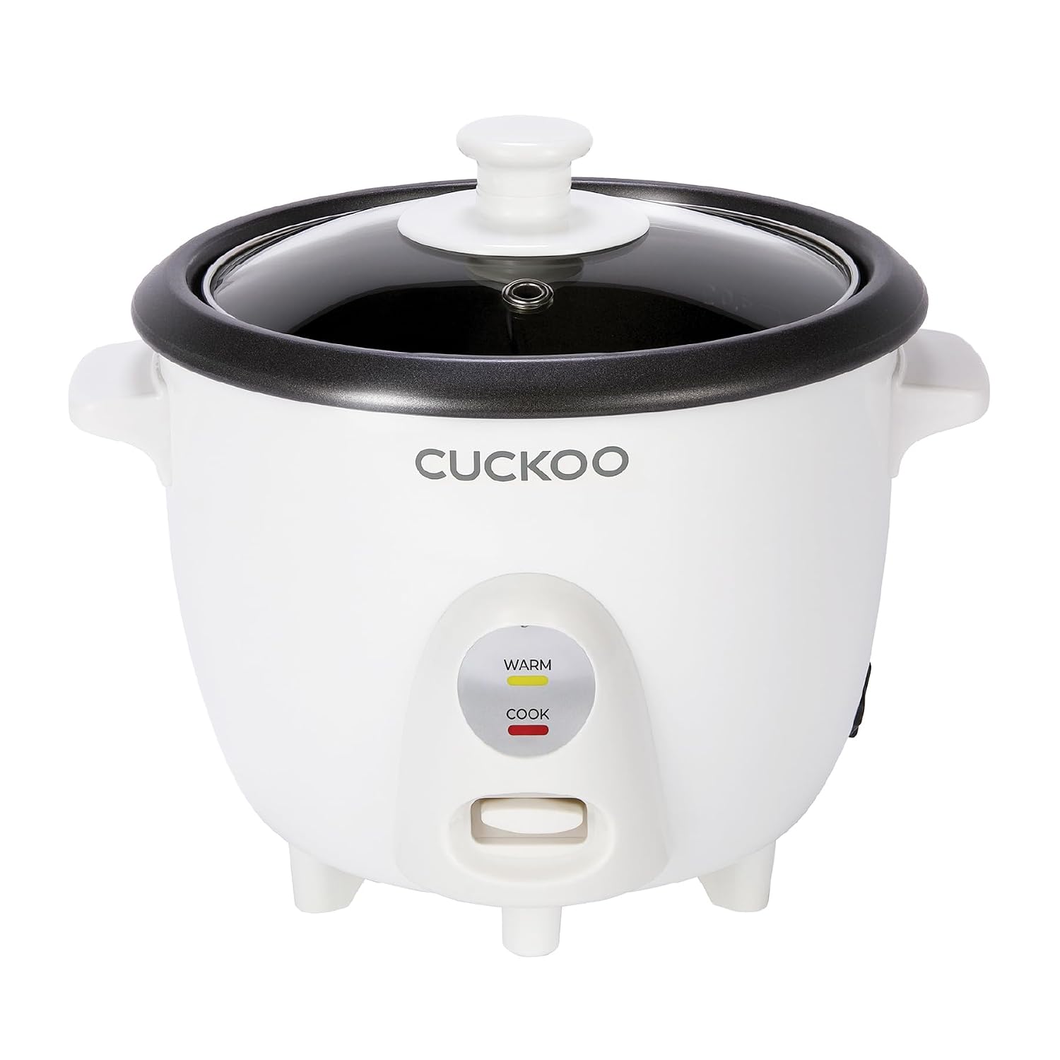CUCKOO One Touch Rice Cooker 3-Cup (Uncooked) / 6-Cup (Cooked), Mini Rice Cooker & Warmer with Steamer Tray, Versatile Grain Cooker, Soup Maker, Auto Keep Warm, White (CR-0301C)