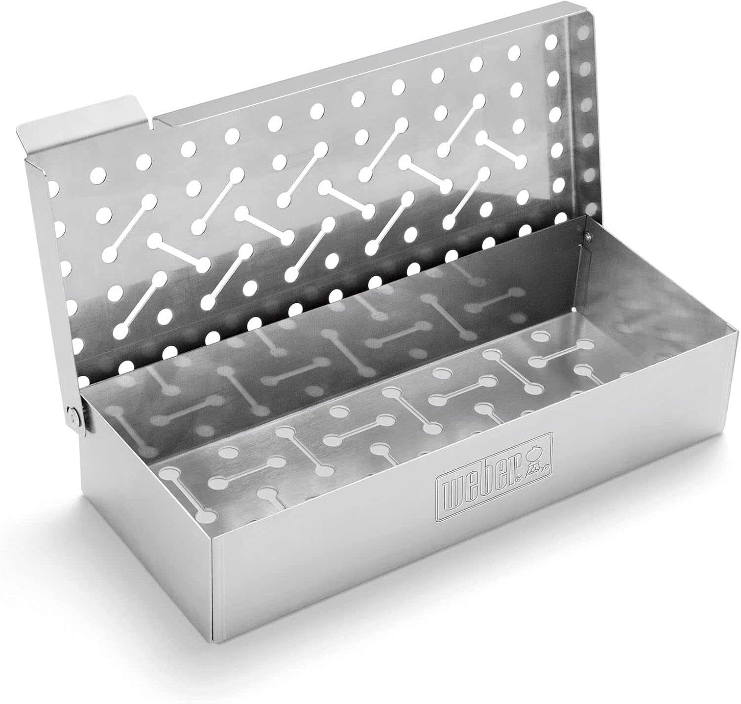 Weber Premium Universal Stainless Steel Smoker Box – Infuse Meats, Veggies & More with Smoky Flavor, Easy‑Fill Design, Fits Most Grill Sizes – Grill Accessory