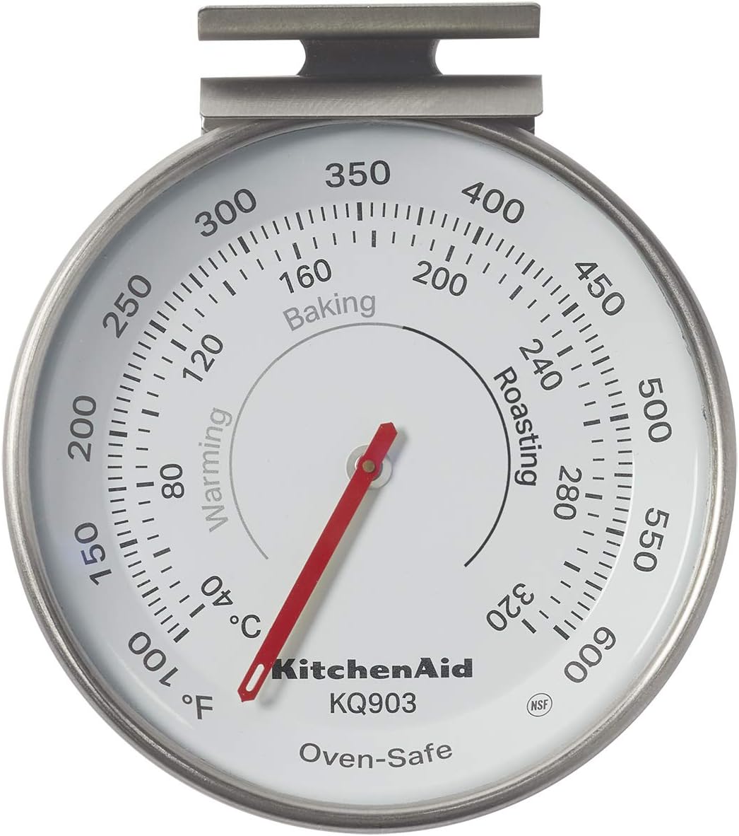 KitchenAid 3-in Dial Oven Thermometer, Temperature Range: 100°F to 600°F