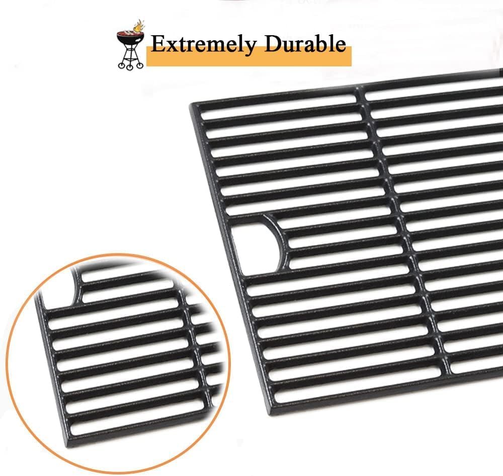 17 Inch Cast Iron Grill Grates for Nexgrill 6 Burner 720-0896 720-0896B 720-0896X, 17″ Grill Grates for Nexgrill Deluxe 6 Burner Grill Replacement Parts 720-0896E 720-0898 720-0896C 720-0896CP