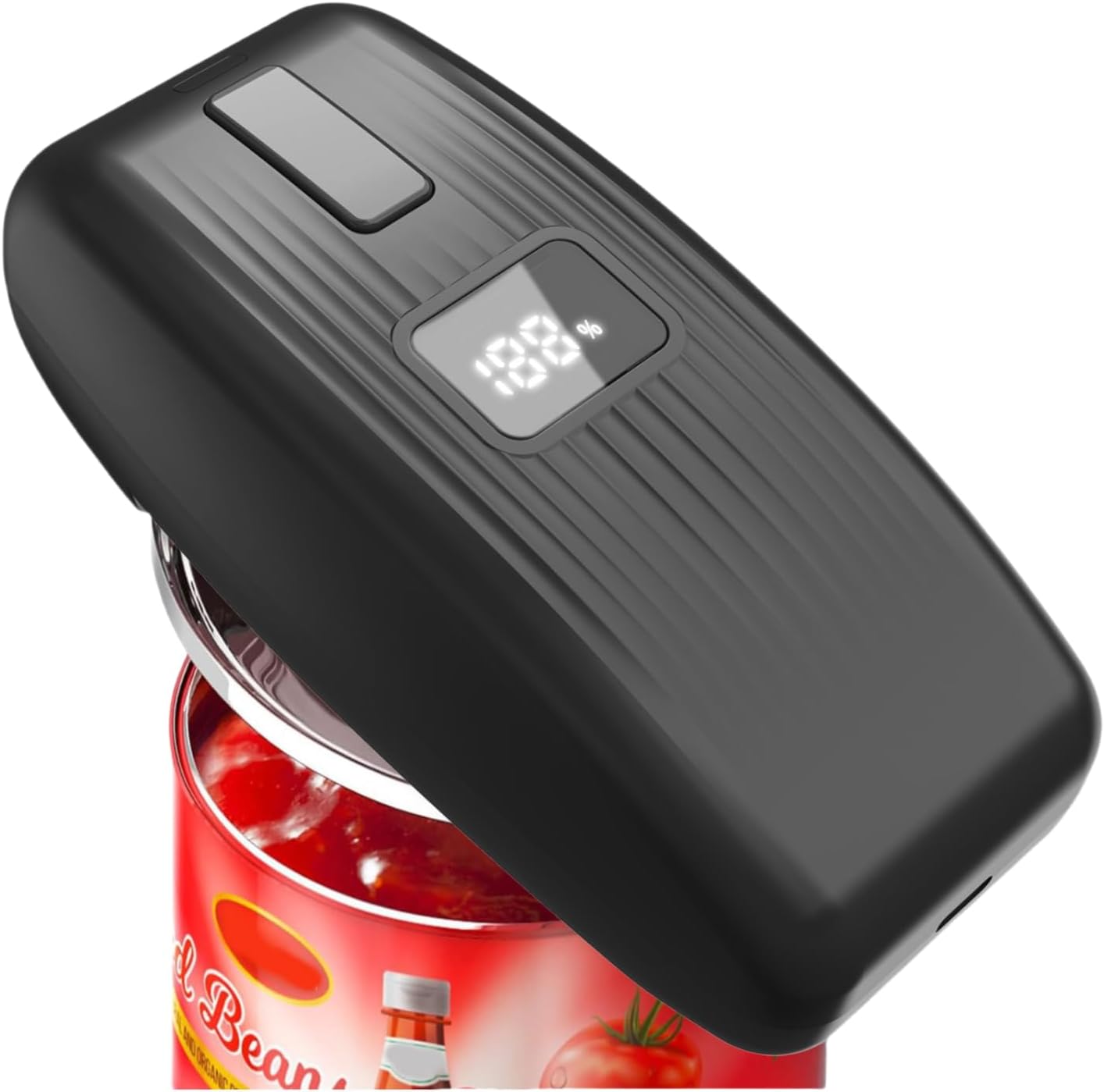 Electric Can Opener with LED Display, USB Rechargeable Electric Can Opener for Seniors & Arthritis, One-Touch Automatic Can Opener, Hands-Free, Smooth Edge, Compact, Cordless