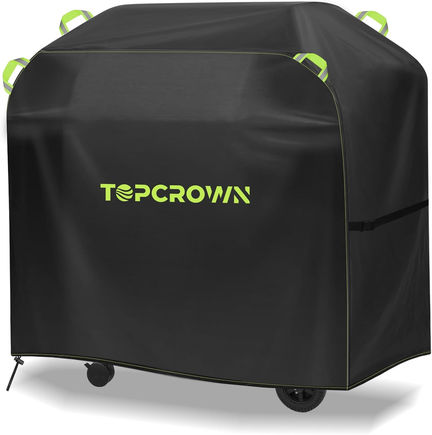 TOPCROWN Grill Cover for Outdoor Grill, Universal Fit 45″-75″ BBQ Gas Grill Waterproof Anti-UV Oxford Fabric Windproof Design with Adjustable Straps, Fits Weber/Char-Broil/Nexgrill and More (58″)