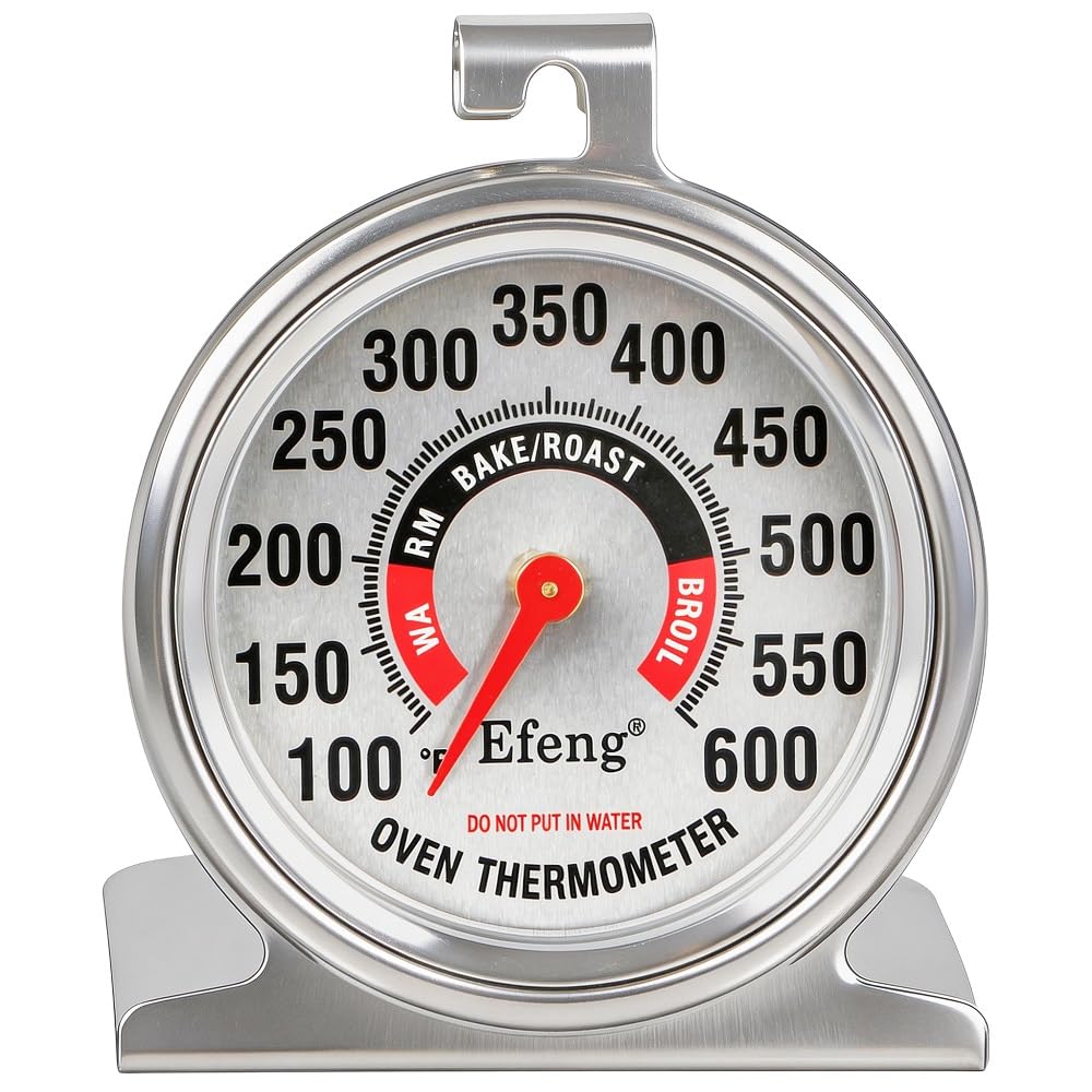 Efeng Large Dial Oven Thermometer for Gas & Electric Oven,Grill Cooking Safety Leave-in- NSF accurately Easy-to-Read Clearly Large Number Shows temperatures for Meat,Grilling or Cake Cooking Oven