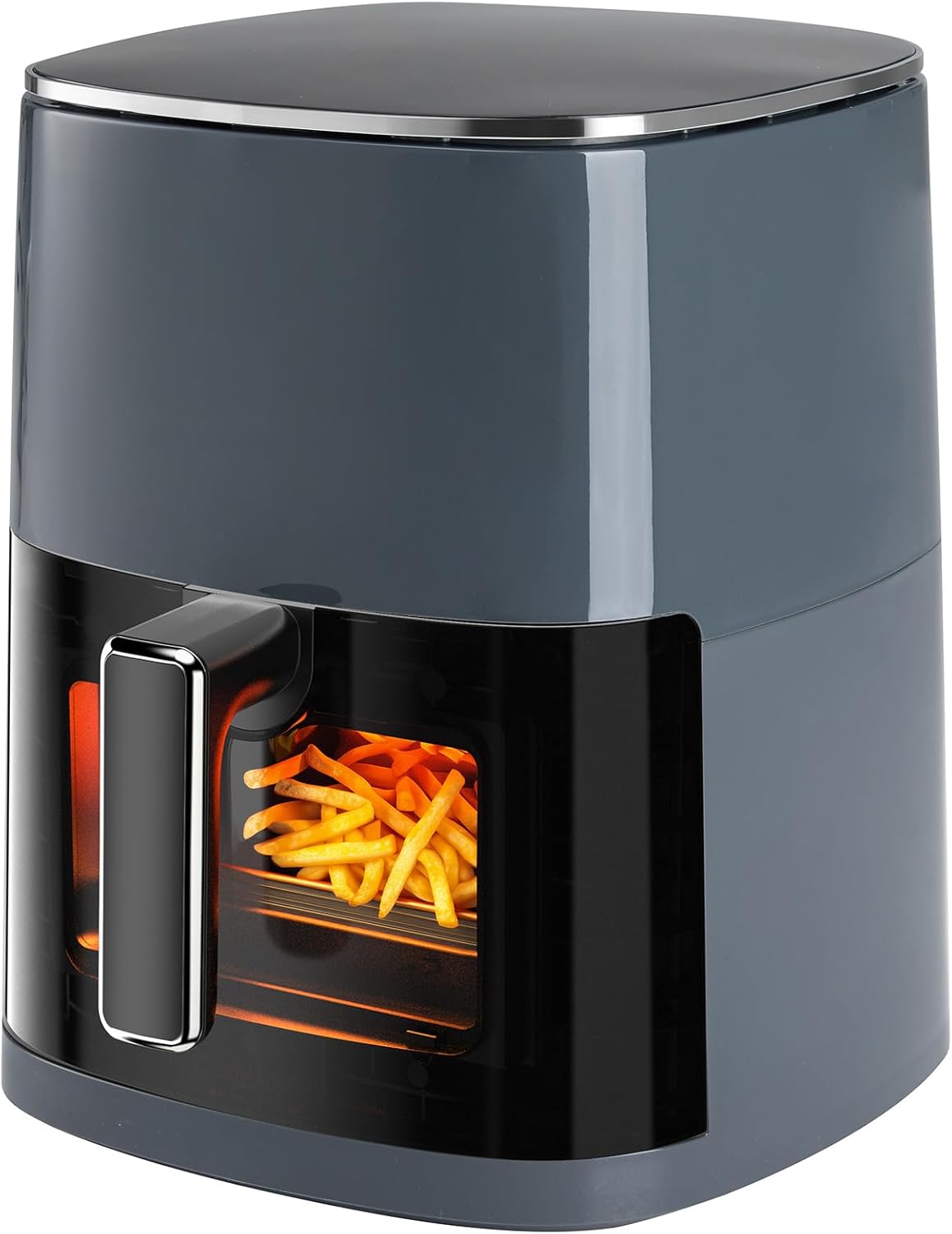 OLIXIS Air Fryer 6 Quart with Window Square Airfryer 12-in-1 Air Frys, Roast, Reheat, Dehydrate, Bake, Steam, Fries, Custard, Chicken, Wings, Sea Food, Vegetabels,400F, White