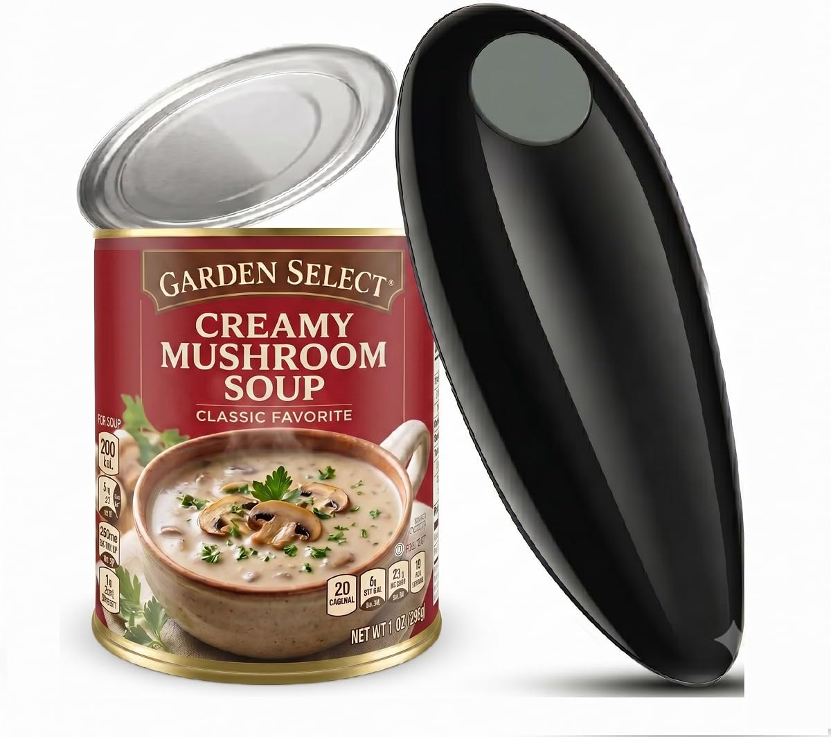Electric Can Opener, One-Touch Automatic Handheld Can Opener with Smooth Edge, Kitchen Gadget for Seniors with Arthritis,Black