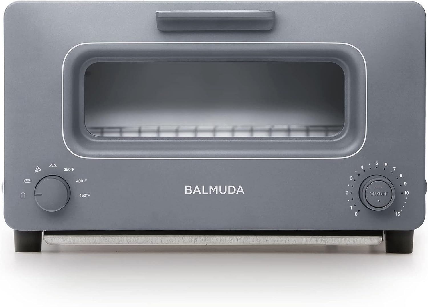 BALMUDA The Toaster | Steam Oven Toaster | Compact Size 14.1″ W x 12.6″ D x 8.2″ H | 5 Cooking Modes: Sandwich Bread, Artisan Bread, Pizza & Pastry, Oven | Baking Pan Included | US Version | Gray