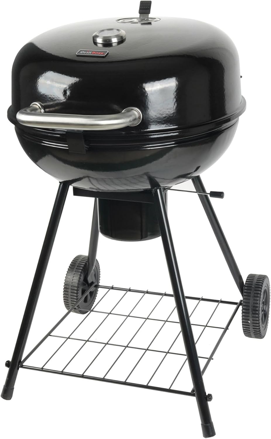 Grill Boss Charcoal Kettle Grill with Large 22-Inch Cooking Area – Includes Warming Rack, Bottom Storage Shelf, Ash Catcher & Wheels for Outdoor BBQ, Tailgating, Camping & Backyard Grilling