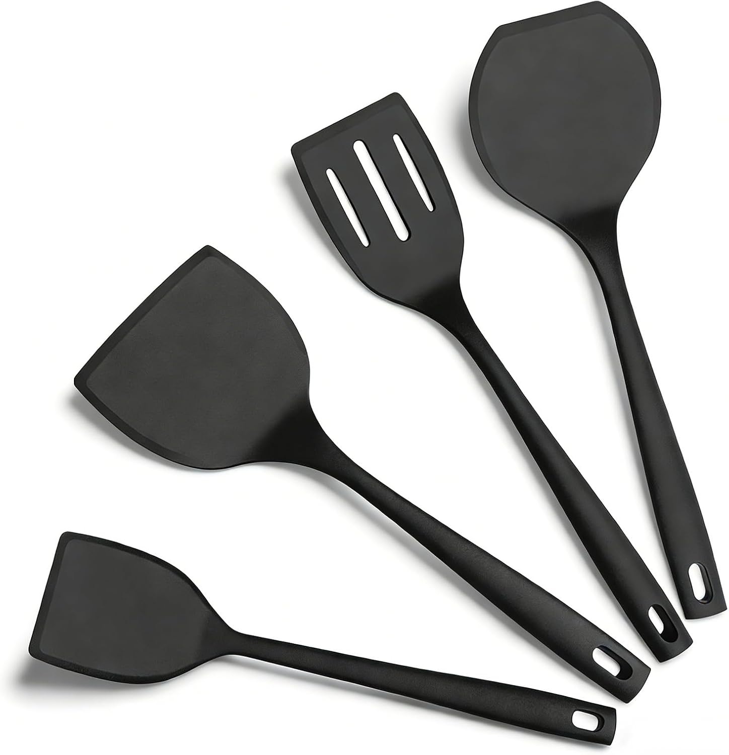 Silicone Spatula Turner Set, 600°F High Heat Resistant Spatulas for Cooking, BPA Free, Large Flexible Kitchen Utensils Flipping Eggs, Pancakes, Fish, Burgers, Dishwasher Safe