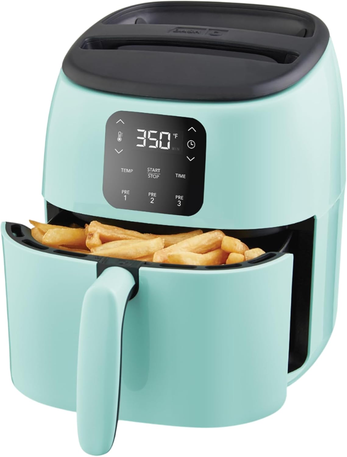Dash Tasti-Crisp™ Digital Air Fryer – 2.6 Quart Small Compact Mini Air Fryer for French Fries, Nuggets & More, 1-2 People, Auto Shut Off, Adjustable Temp, Dishwasher Safe Parts – Aqua