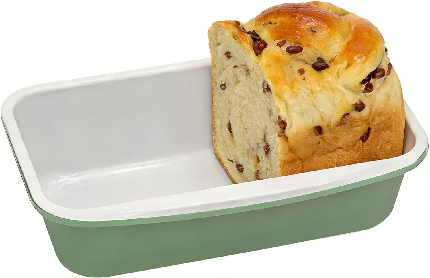 Non-Stick Bread Loaf Pan, 9×5 Inch, Ceramic Coating, Aluminized Steel, Oven Safe to 550°F, Dishwasher Safe – Non-Toxic, PTFE & PFOA Free, Pistachio Green