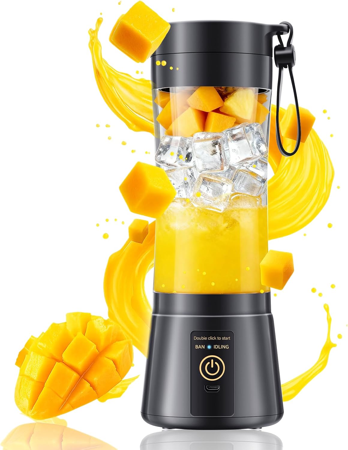 Cordless Personal Size Portable Blender – 380Ml Blender Smoothies and Shakes, BPA Free Traveling Juice Cup with Powerful Blending, Freshly Squeezed in Sports/Travel/Home