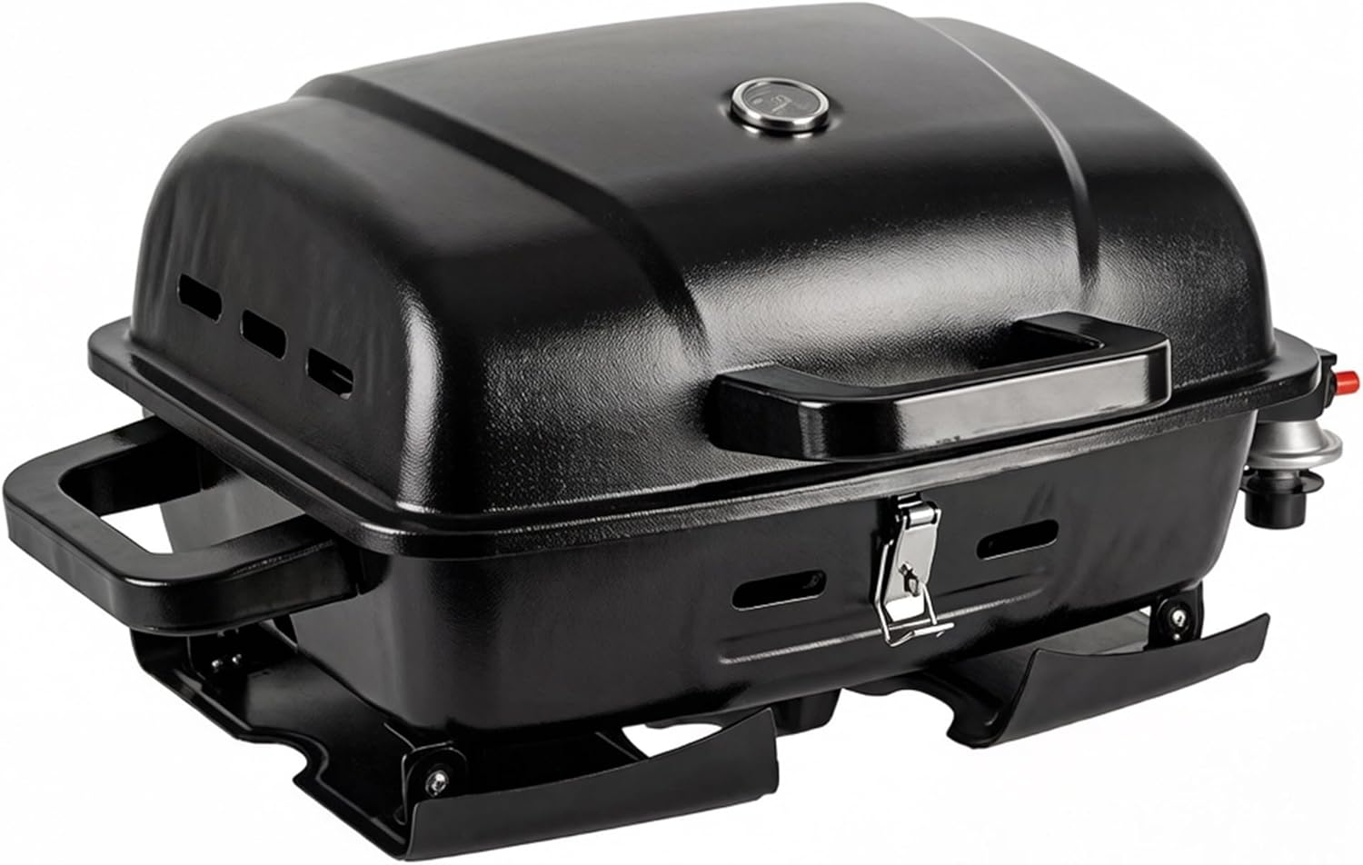 Flintex 1-Burner Portable Propane Gas BBQ Grill, Tabletop Foldable Camping Grill for Outdoor Backyared, Balcony and RV, 10,000 BTU, 240 Sq.in.