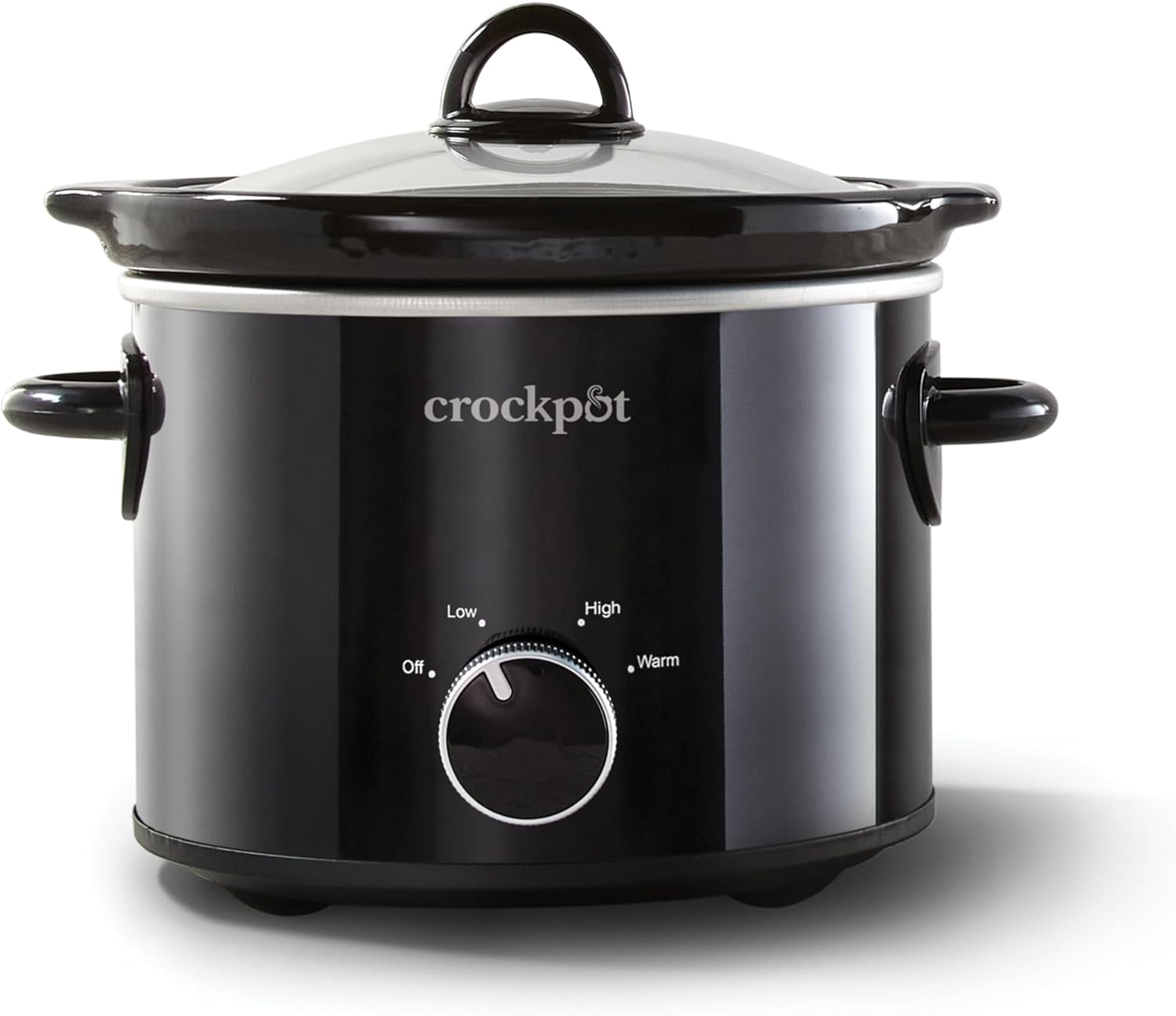 Crock-Pot 2-Quart Manual Slow Cooker, Feeds 2+ People, Great for Small Meals, Dips, & Sides; Removable Stoneware is Oven & Dishwasher-Safe, Black