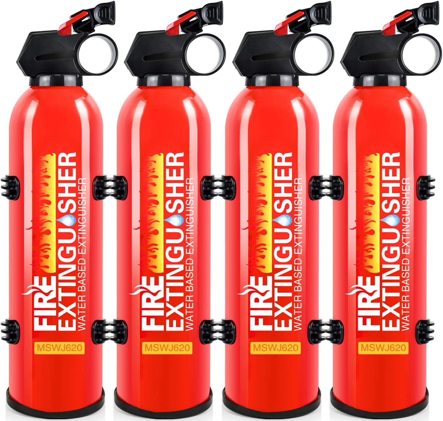 Fire Extinguisher for Home with Wall Mount – 4 Pack Upgraded 8-in-1 Portable Fire Extinguisher for Car Vehicle Boat House Kitchen, Water-Based Fire Extinguisher for A, B, C, K Fire