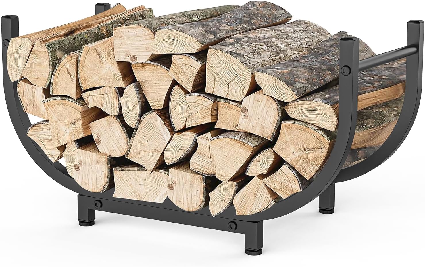 Firewood Rack Outdoor 30in，Indoor Firewood Storage and Firewood Rustproof Holder，Stable Log Holder and Fireplace Decor Organizer