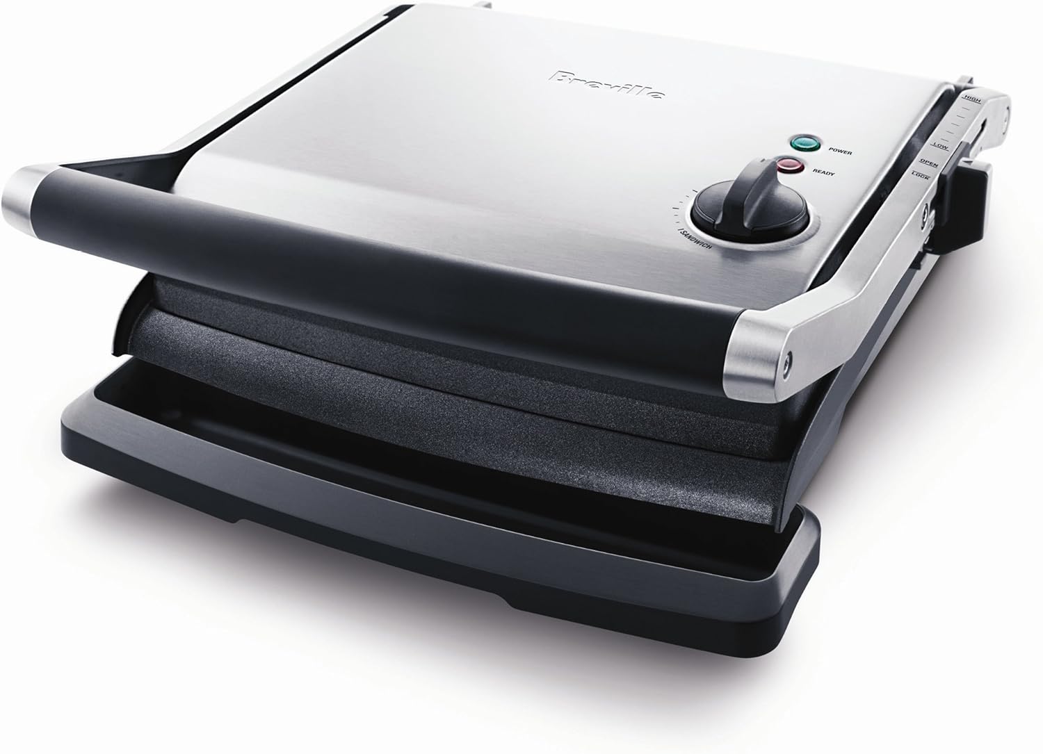 Breville BGR200XL Panini Grill and Sandwich Maker, Brushed Stainless Steel